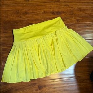 All in Motion Bright Yellow Skater Skirt